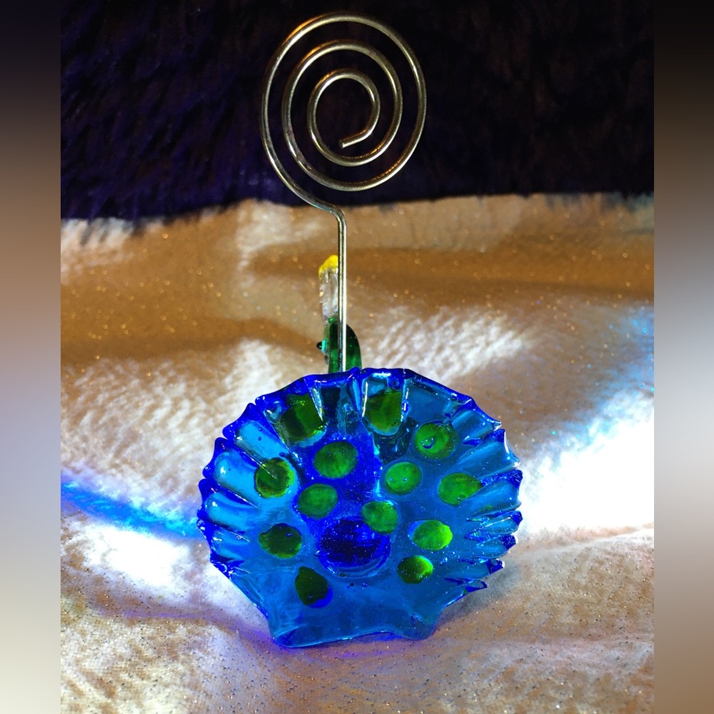 Glass Peacock holder - Picture 5 of 13